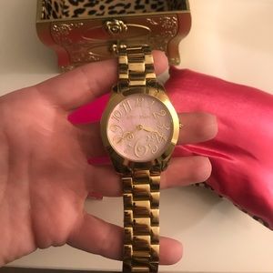 Betsey Johnson gold color watch - great deal!